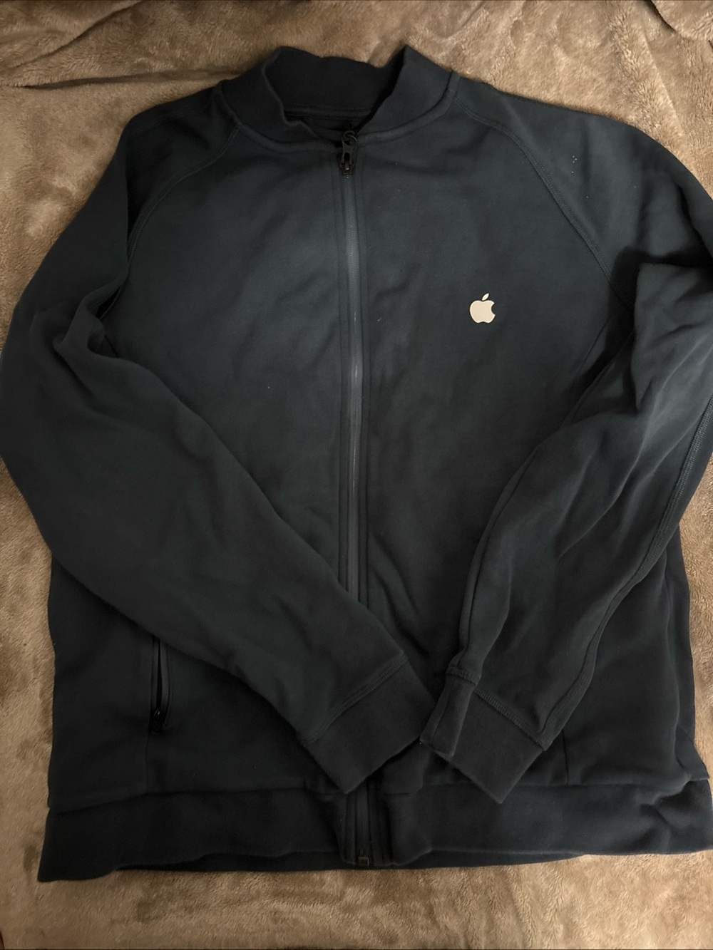Apple Blue Full-Zip Men's Sweater